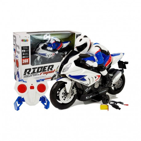 kaugjuhitav R/C 2.4G valge mootorratas