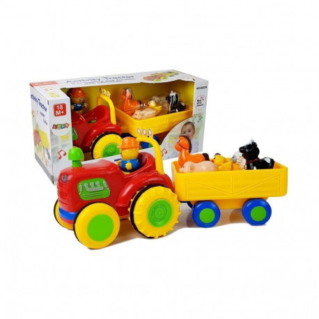 Traktor haagise ja loomadega beebidele, heliefektidega