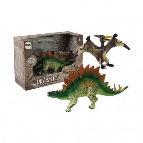 Zestaw figurek dinosaurus stegosaurus, pteranodon