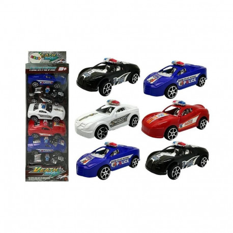 zestaw autek politsei ja päästeautod vedav 6 tk