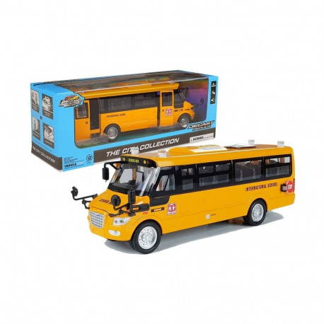 Metalowy Autobus Szkolny z silnikiem naciąganym