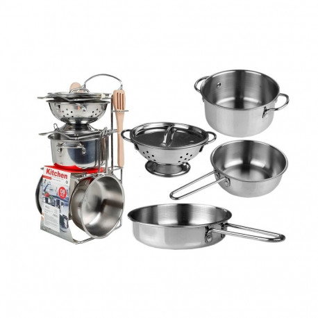 Zestaw Garnków i Patelni Ze Stali Nierdzewnej 8 El