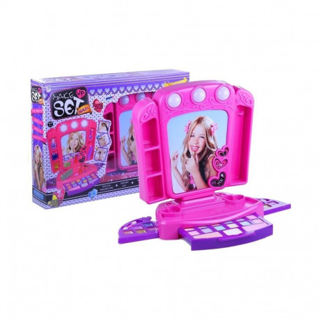 toaletka komplekt kosmeetika peegel tuled roosa