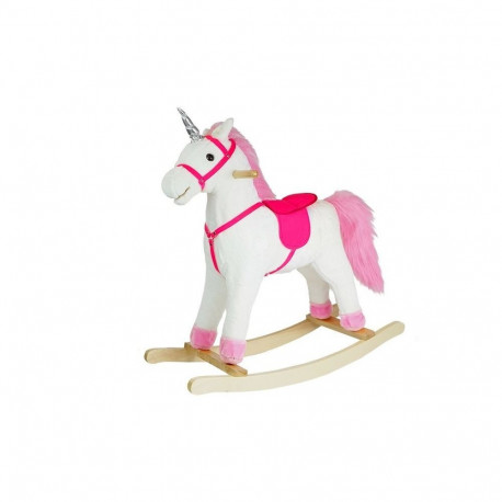 Kiikhobune ükssarvik helidega, liigutab suud ja saba, valge 74 cm