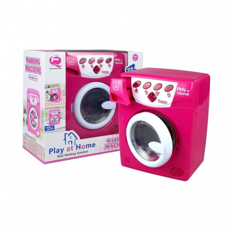 Roosa patareitoitega heliga pesumasin