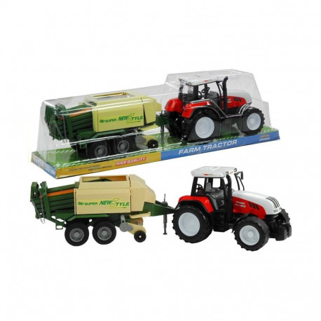 Duży Traktor z Przyczepą Maszyna Rolnicza 65 cm