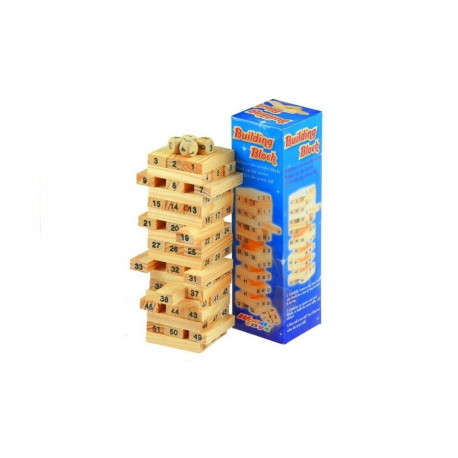 Puidust osavusmäng torn numbritega