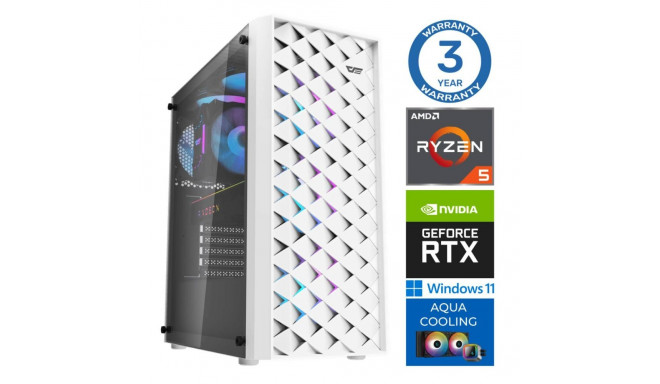INTOP AQUA Ryzen 5 7600X 16GB DDR5 2TB SSD M.2 NVME RTX4060 8GB WIN11