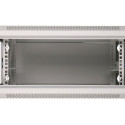 Wall cabinet rack 4U 600x450 gray glass door