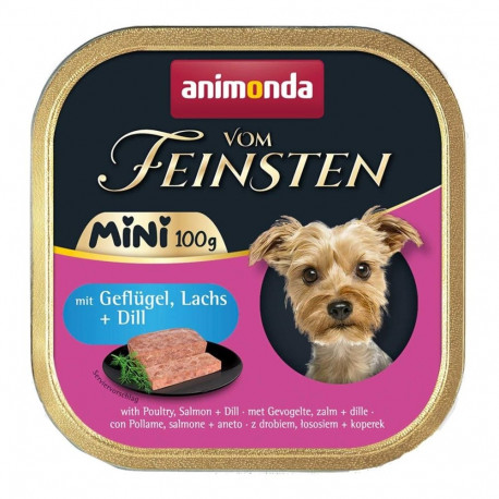 Wet Dog Food - ANIMONDA Vom Feinsten Adult Mini Poultry Salmon Dill Grain-Free 100g
