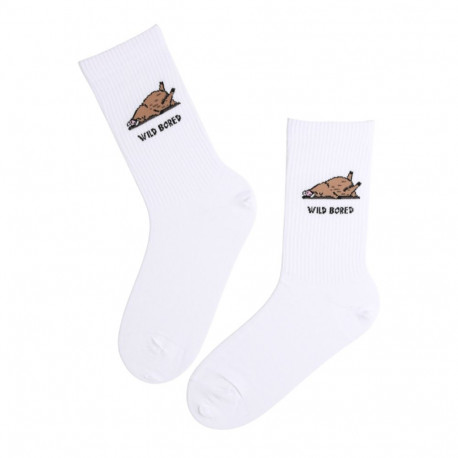 SOKISAHTEL WILD BORED valged metsseaga puuvillased jooksusokid 444, 446