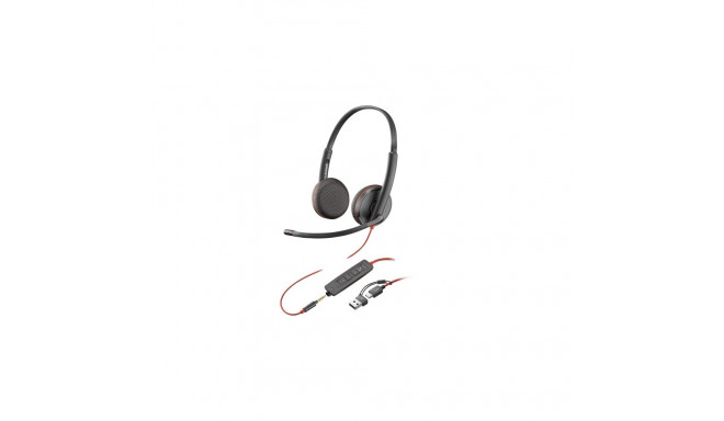 POLY Blackwire 3225 Stereo Wired Headset USB-C, 3.5mm jack, +USB-C/A Adapter (Bulk)