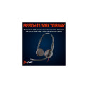 POLY Blackwire 3225 Stereo Wired Headset USB-C, 3.5mm jack, +USB-C/A Adapter (Bulk)