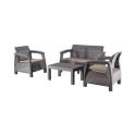 FURNIT SET OUT BROW/MOC ARMCH/SOFA/TAB