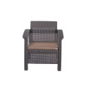 FURNIT SET OUT BROW/MOC ARMCH/SOFA/TAB