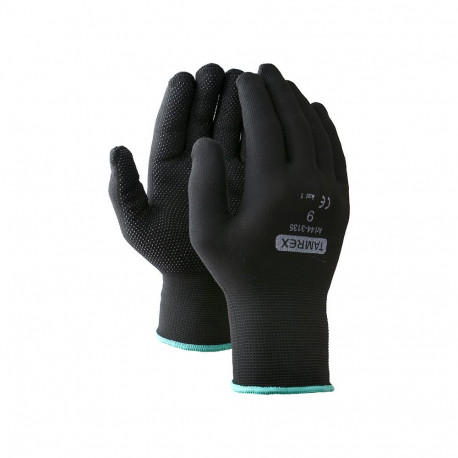Töökindad polüamiidist TAMREX 3135, mikropunktidega, suurus 9, must