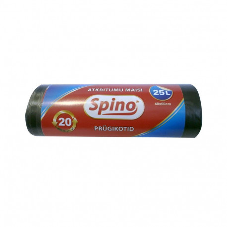 Prügikotid SPINO 25L, 20tk, 9mic, 48x60cm, must (2 tk)
