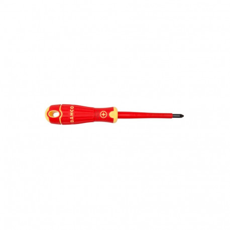 BahcoFit VDE Pozidriv screwdriver PZ1 x 80 mm – VDE insulated 1000 V, alloy steel blade, ergonomic h