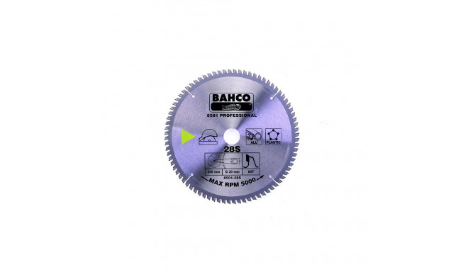 Circular saw blade Bahco 216x30mm 48H -5°, (25mm adaptor), for aluminium