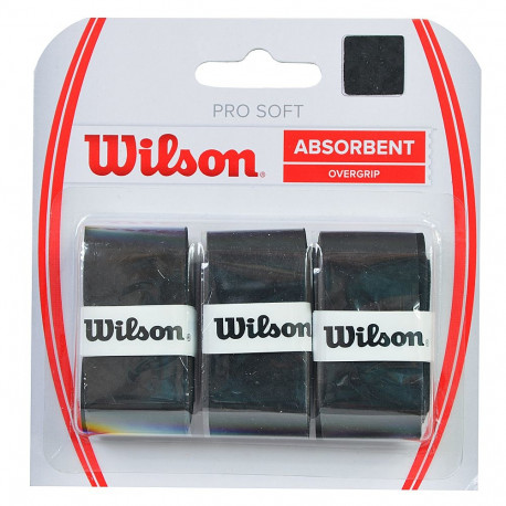Owijka Wilson Pro Soft Absorbent Overgrip czarna 3szt WRZ4040
