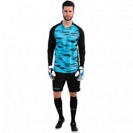 Komplet bramkarski Givova Difesa turkusowo-czarny KITP10 2410 XS