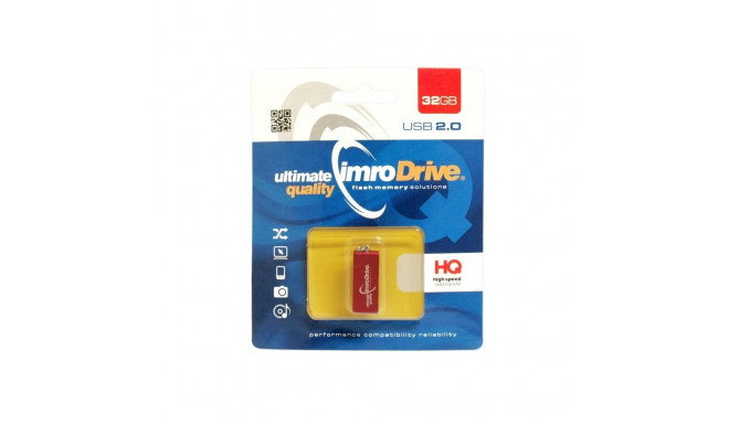 Imro USB flash drive pendrive 32GB USB 2.0, edge red