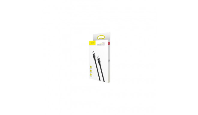 Baseus Type-C - Type-C Cafule Cable PD 2.0 60W, 3A, 2m, Black/ Gray (CATKLF-HG1)