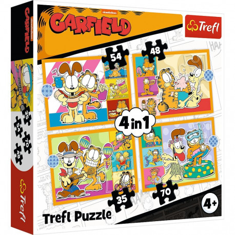 TREFL GARFIELD Puslede komplekt 4 in 1