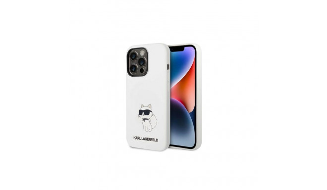 Karl Lagerfeld KLHMP14XSNCHBCH iPhone 14 Pro Max 6.7" hardcase white/white Silicone Choupette M