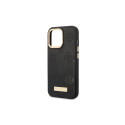 Guess GUHMP14LSAPSTK iPhone 14 Pro 6.1" black/black hardcase Peony Logo Plate MagSafe
