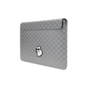 Karl Lagerfeld Saffiano Monogram Choupette case for a 14" laptop - silver