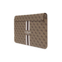 Guess 4G Printed Stripes cover for a 14" laptop - brown