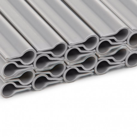 Clips for net fence screen strips 200g/m2 19cm - light grey