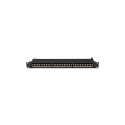 PATCH PANEL 24 PORT 1U 19" CAT.7 FTP WITH CABLE ORGANIZER SHIELDED BLACK LANBERG