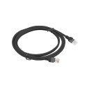 PATCHCORD CAT.5E UTP 3M BLACK FLUKE PASSED LANBERG 10-PACK