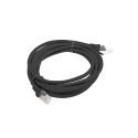 PATCHCORD CAT.5E UTP 3M BLACK FLUKE PASSED LANBERG