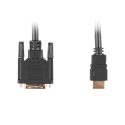 HDMI(M)->DVI-D(M)(18+1) CABLE 1.8M BLACK SINGLE LINK WITH GOLD-PLATED CONNECTORS LANBERG