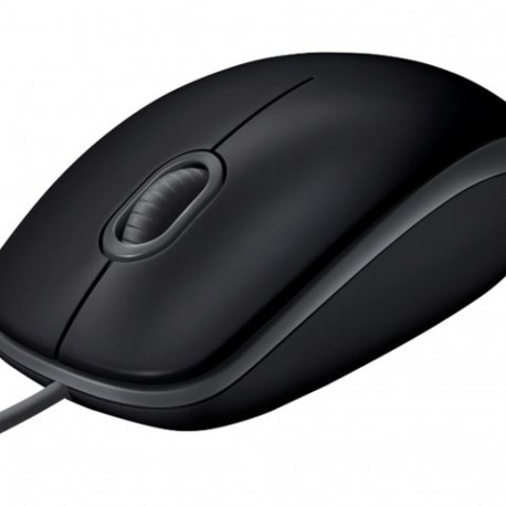 LOGITECH B110 Silent Mouse right and left-handed optical 3 buttons wired USB
