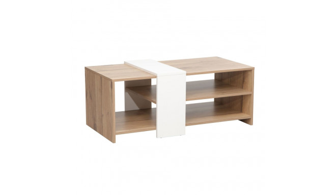 Coffee table HANNES 100x53x41,5cm, rustic / white melamine