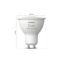 Philips Hue LED smart bulb, BT, White and color ambiance, GU10, 4.2 W, 3-pack