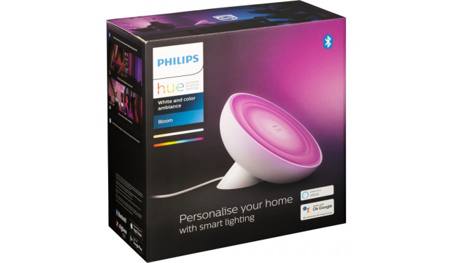 Philips Hue Bloom valge ja värviline meeleolu nutikas lauavalgusti, BT, valge