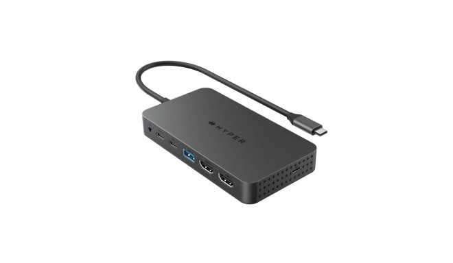 HyperDrive Next Dual 4K HDMI 7 Port USB-C jaotur, kesköösinine