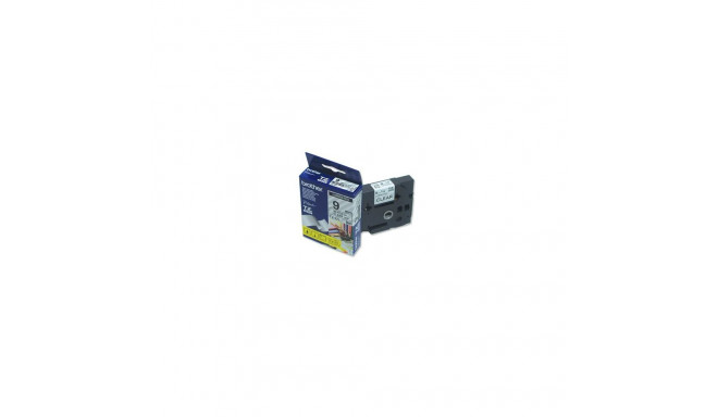 Brother TZe-121 lint, 9 mm x 8 m, must läbipaistval alusel