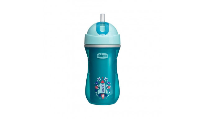 Chicco Non-spill cup with straw 260ml blue