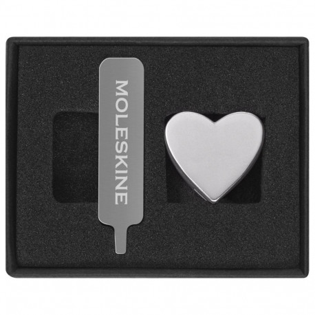 Moleskine MOLESKINE pin, heart, silver