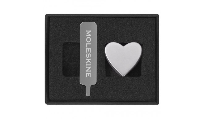 Moleskine MOLESKINE pin, heart, silver