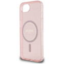 Case Guess IML Glitter Circle MagSafe for iPhone 16e pink