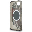 Case Guess IML Flowers MagSafe for iPhone 16e black
