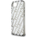 Case Karl Lagerfeld IML Repeat Logo for iPhone 16e silver