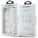 Case Karl Lagerfeld IML Repeat Logo for iPhone 16e silver